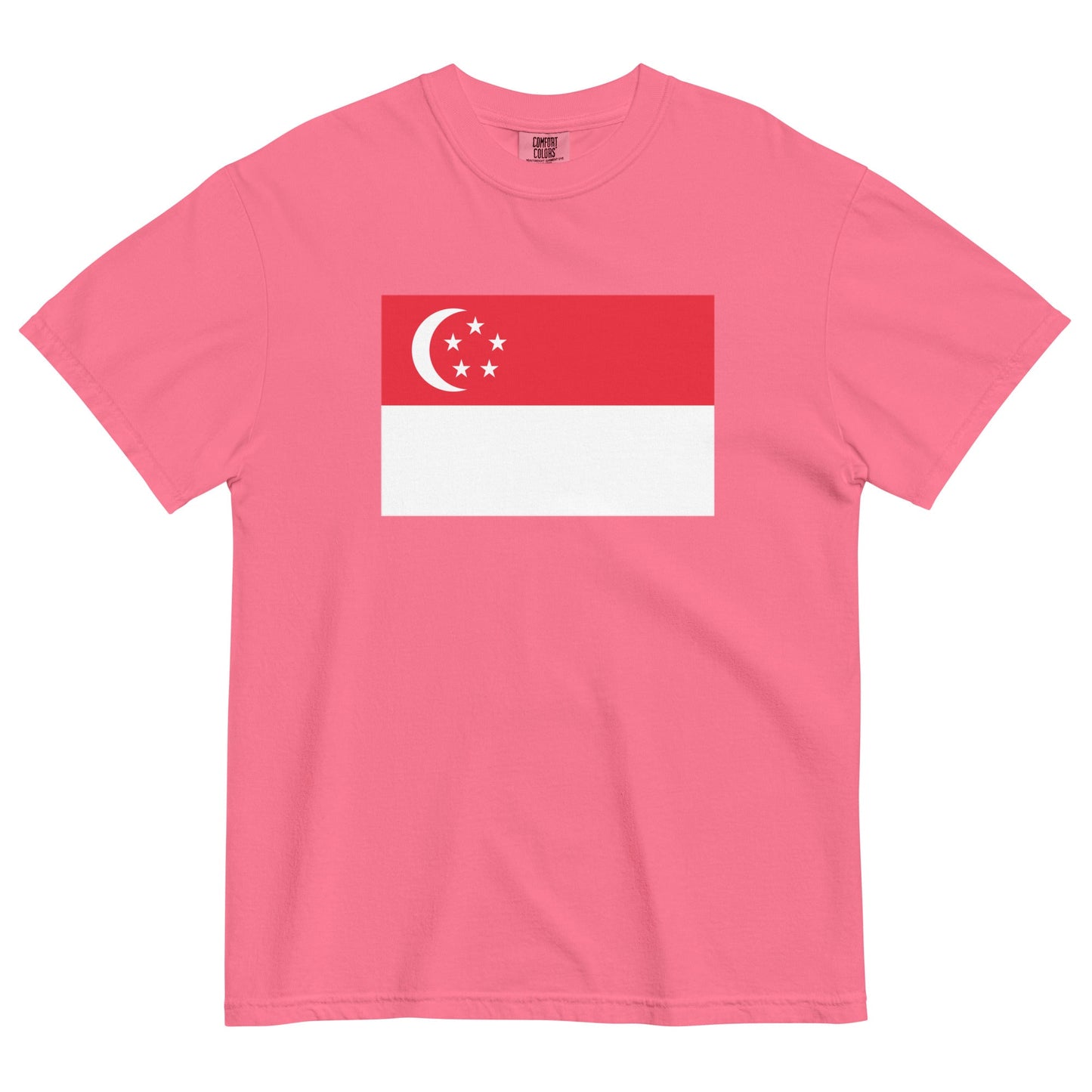 Bold Singapore flag design tee in true navy, 2X large