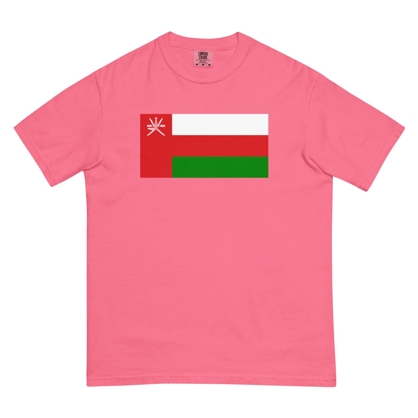 Flag tee representing Oman in blue spruce, 2X large