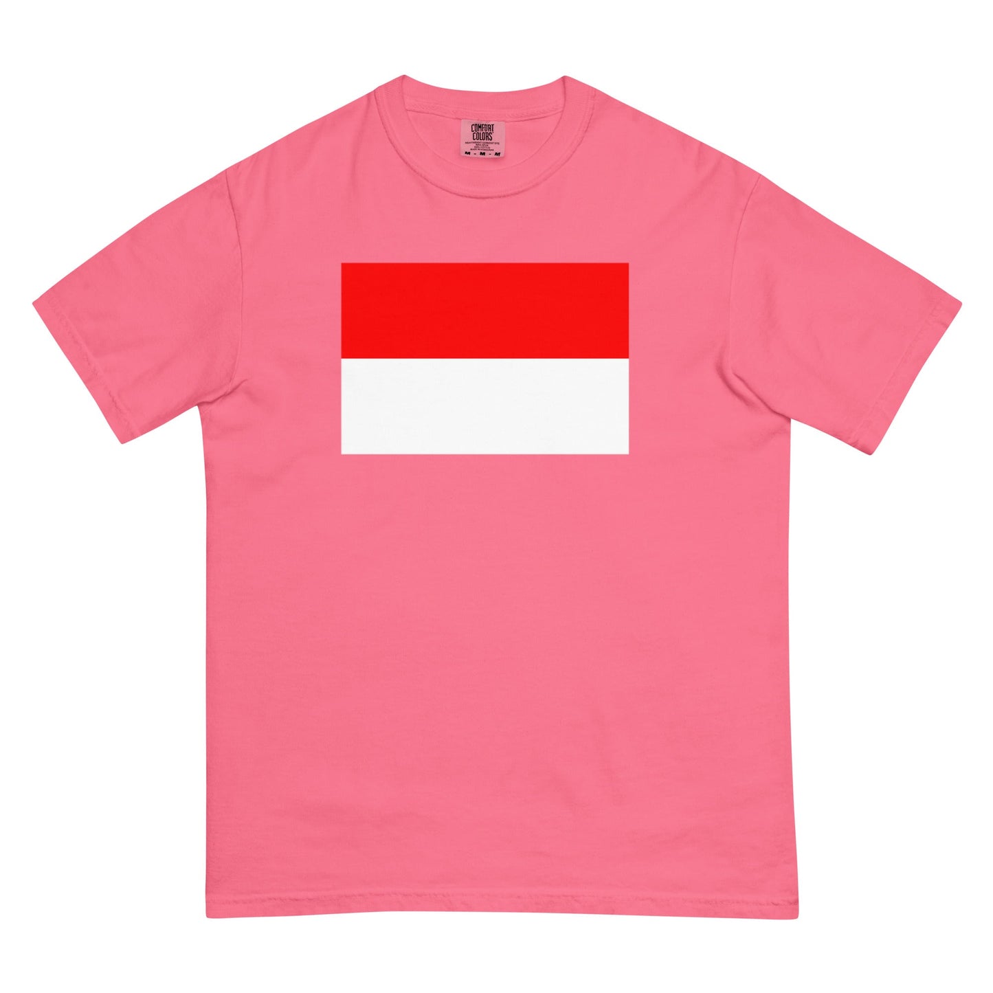 crimson shirt with Indonesia flag design, large