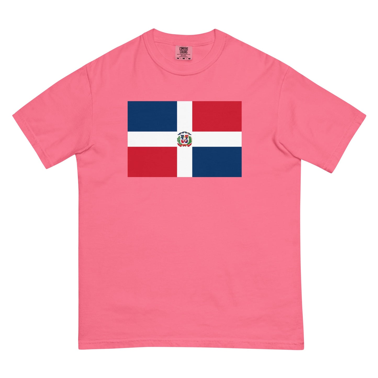 Dominican Republic flag shirt in berry, size medium