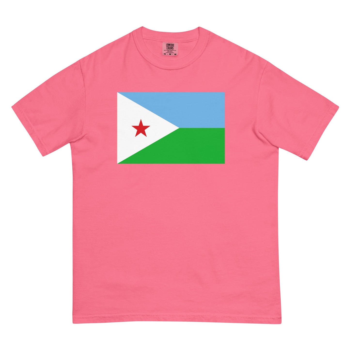 Djibouti pride shirt in espresso – unisex, medium