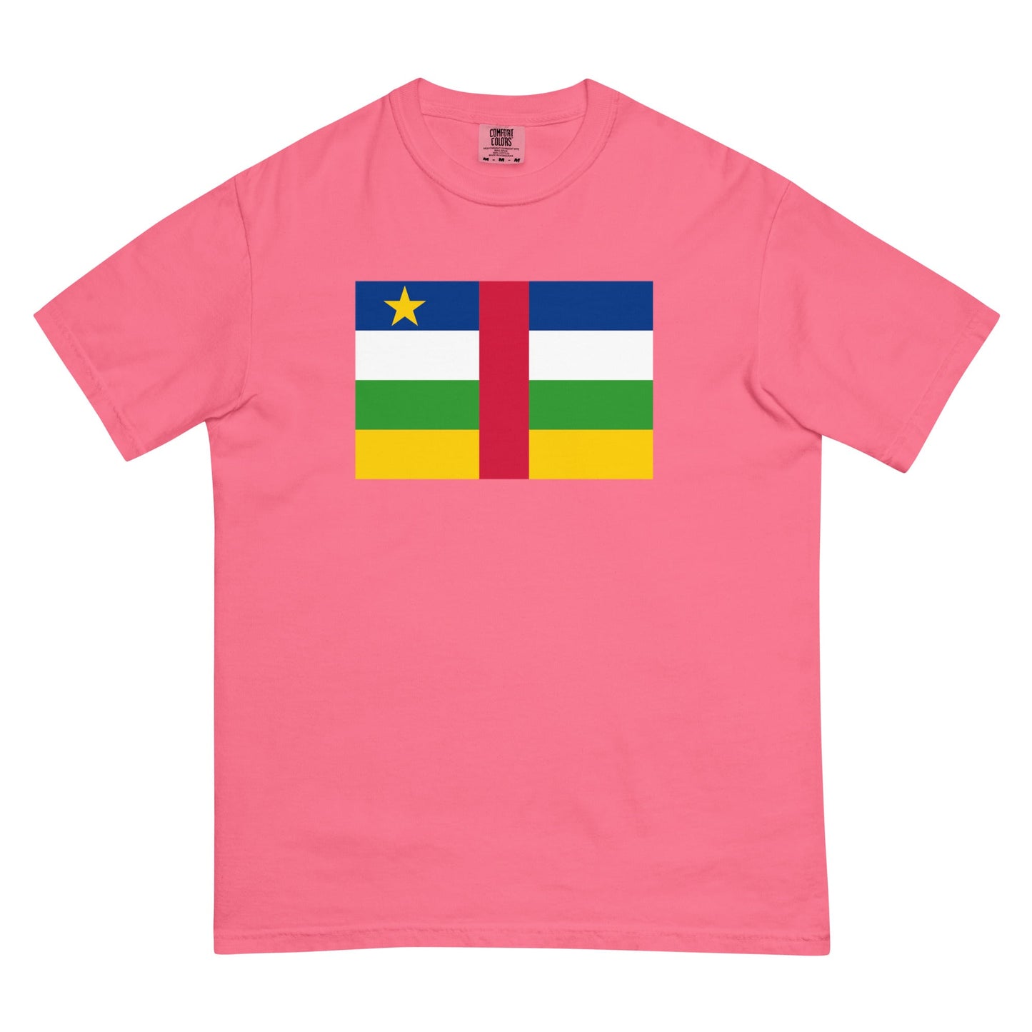 Flag tee representing Central African Republic in espresso, small