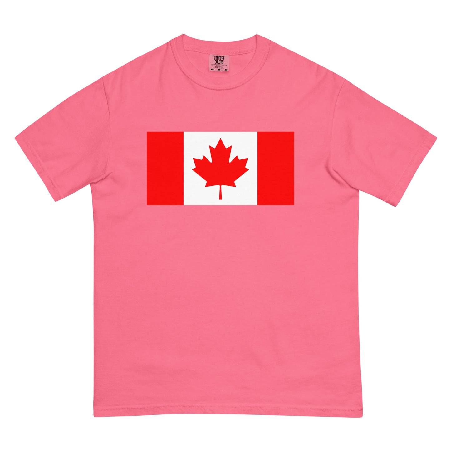 Stylish Canada flag t-shirt laid flat, 2X large, espresso
