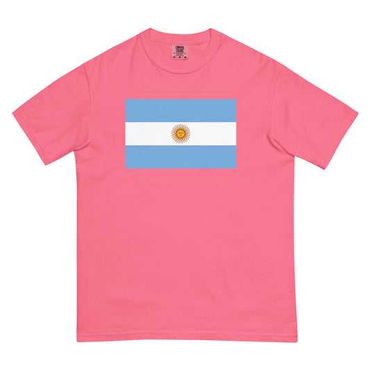 Flag tee representing Argentina in black, small