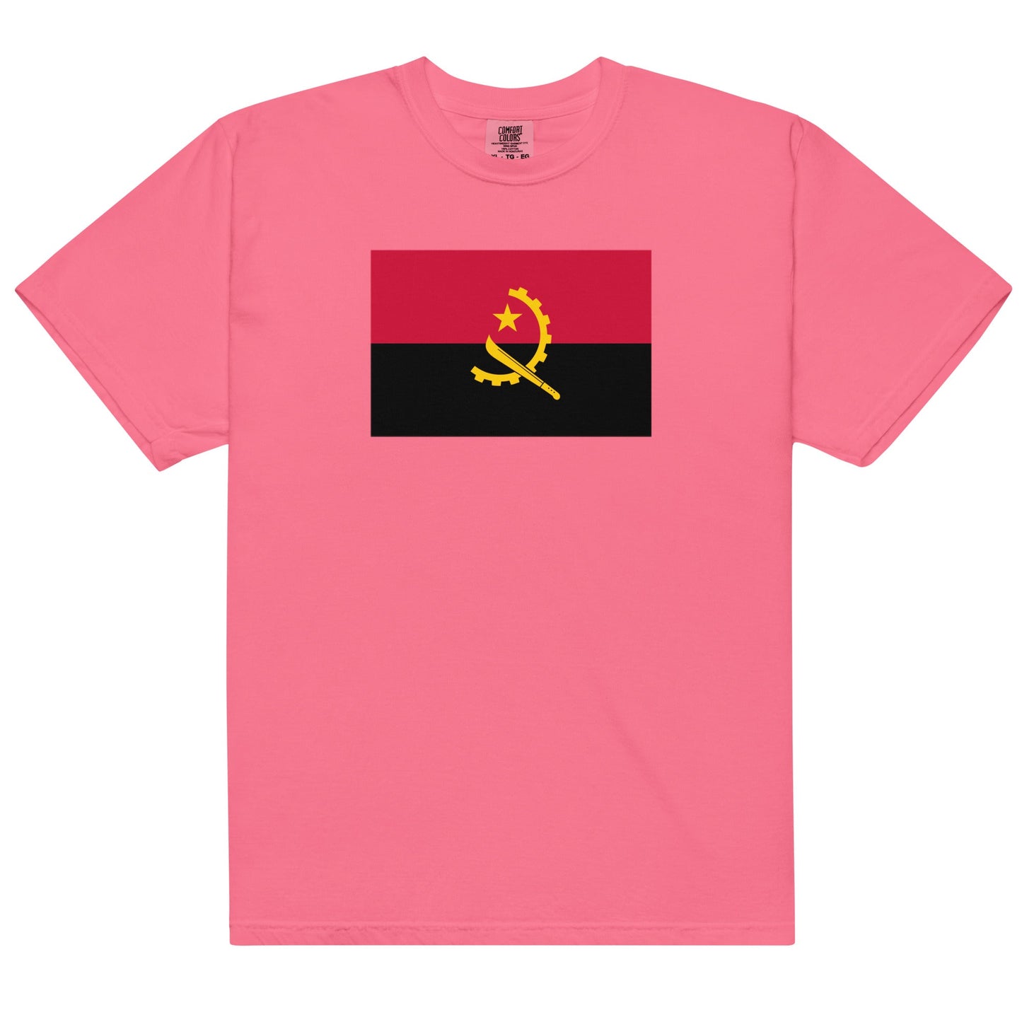 blue spruce shirt with Angola flag design, 3X large