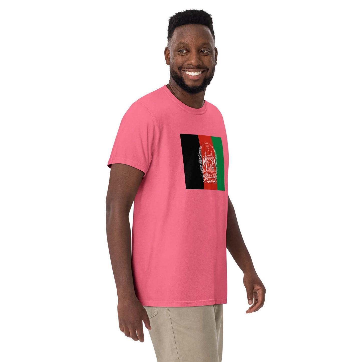 red shirt with Afghanistan flag design, extra large