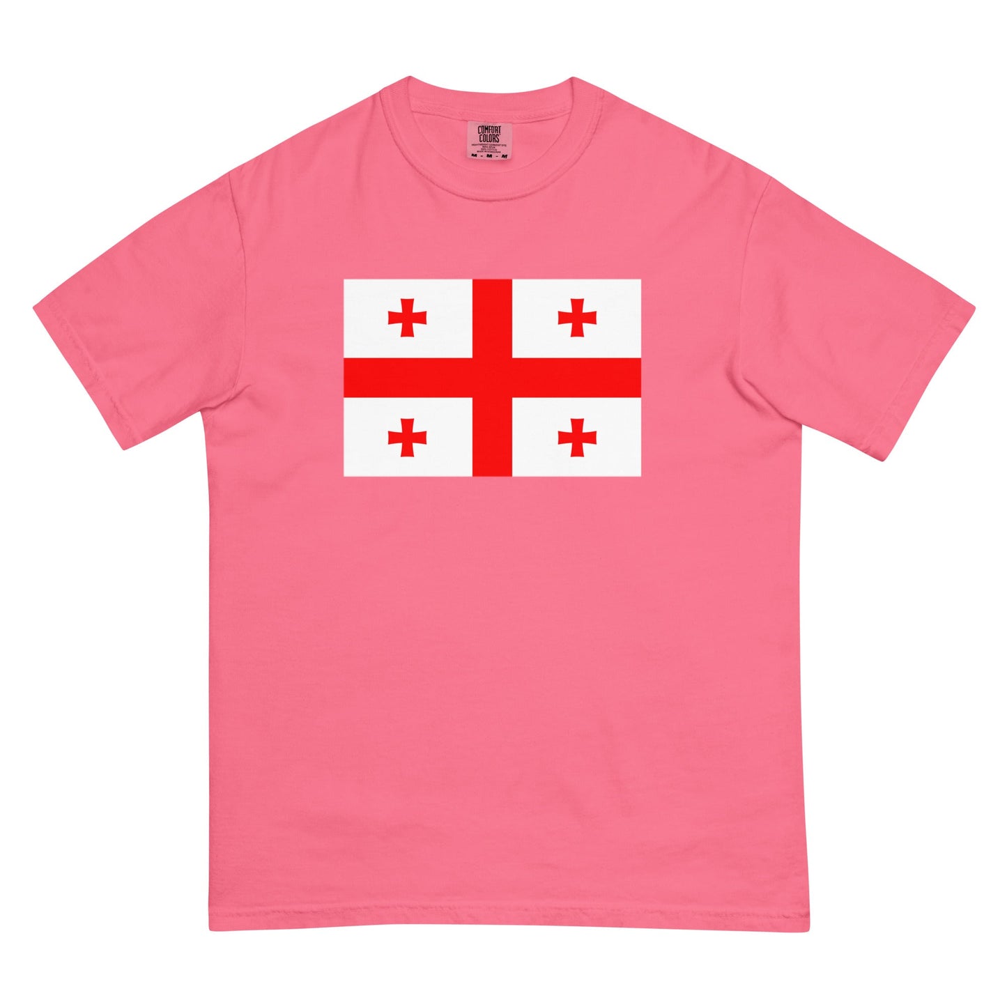 Bold Georgia flag design tee in flo blue, small