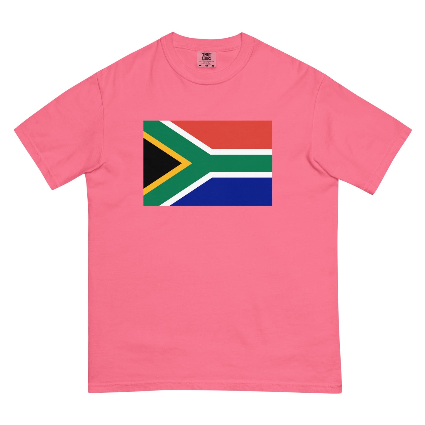flo blue shirt with South Africa flag design, 2X large