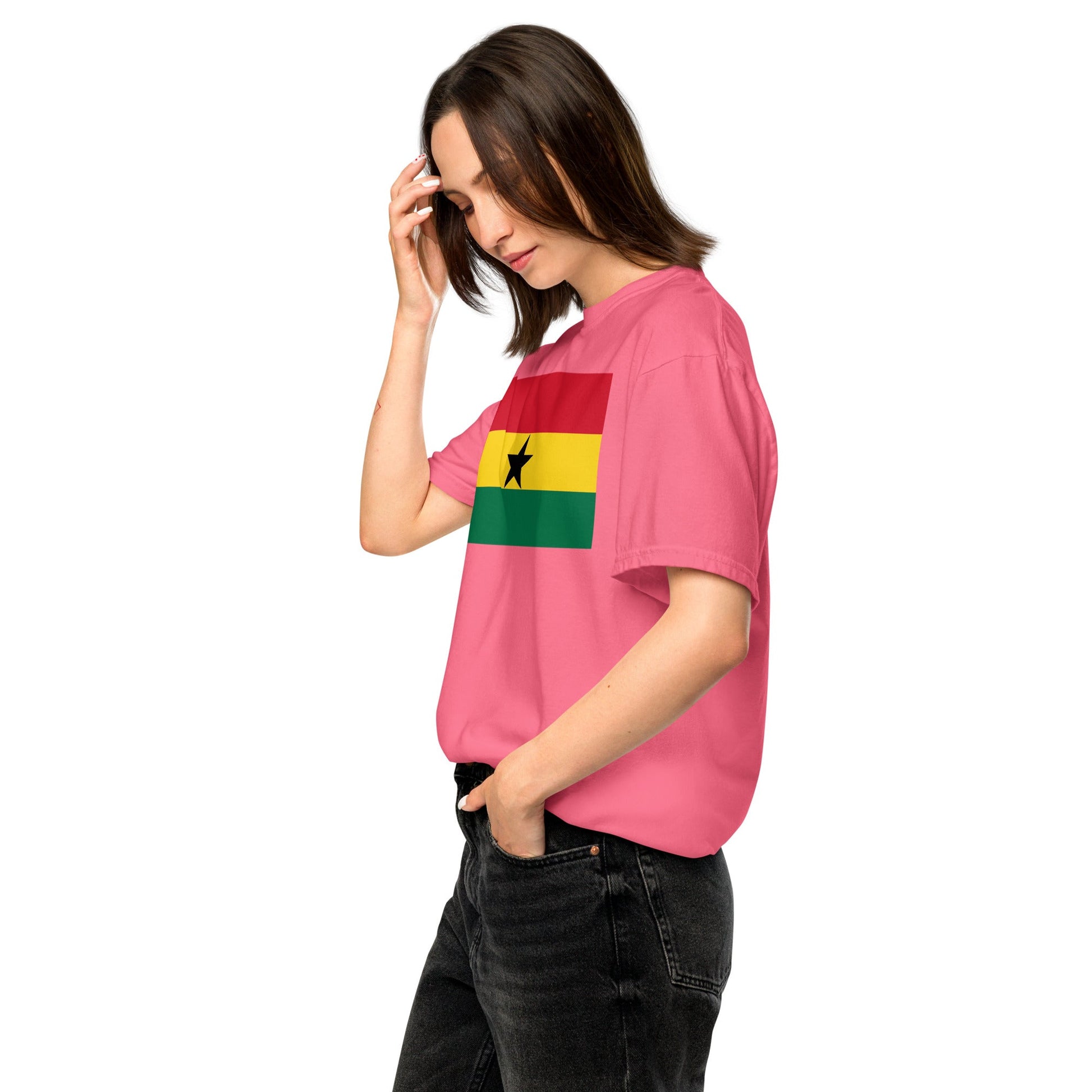 Ghana national shirt, 4X large, in black