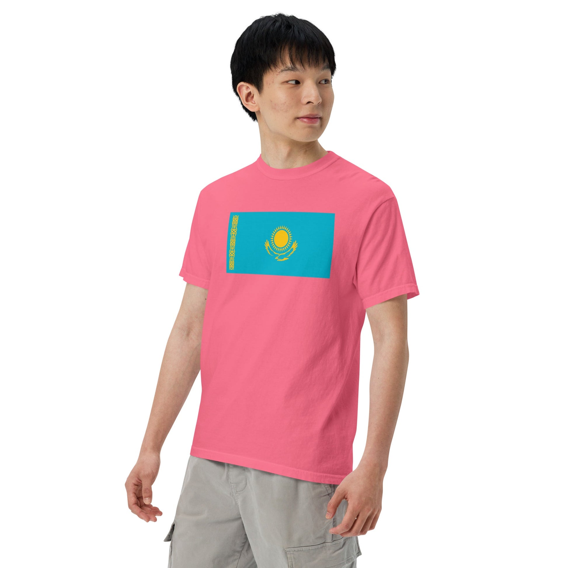 Kazakhstan pride shirt in true navy – unisex, medium