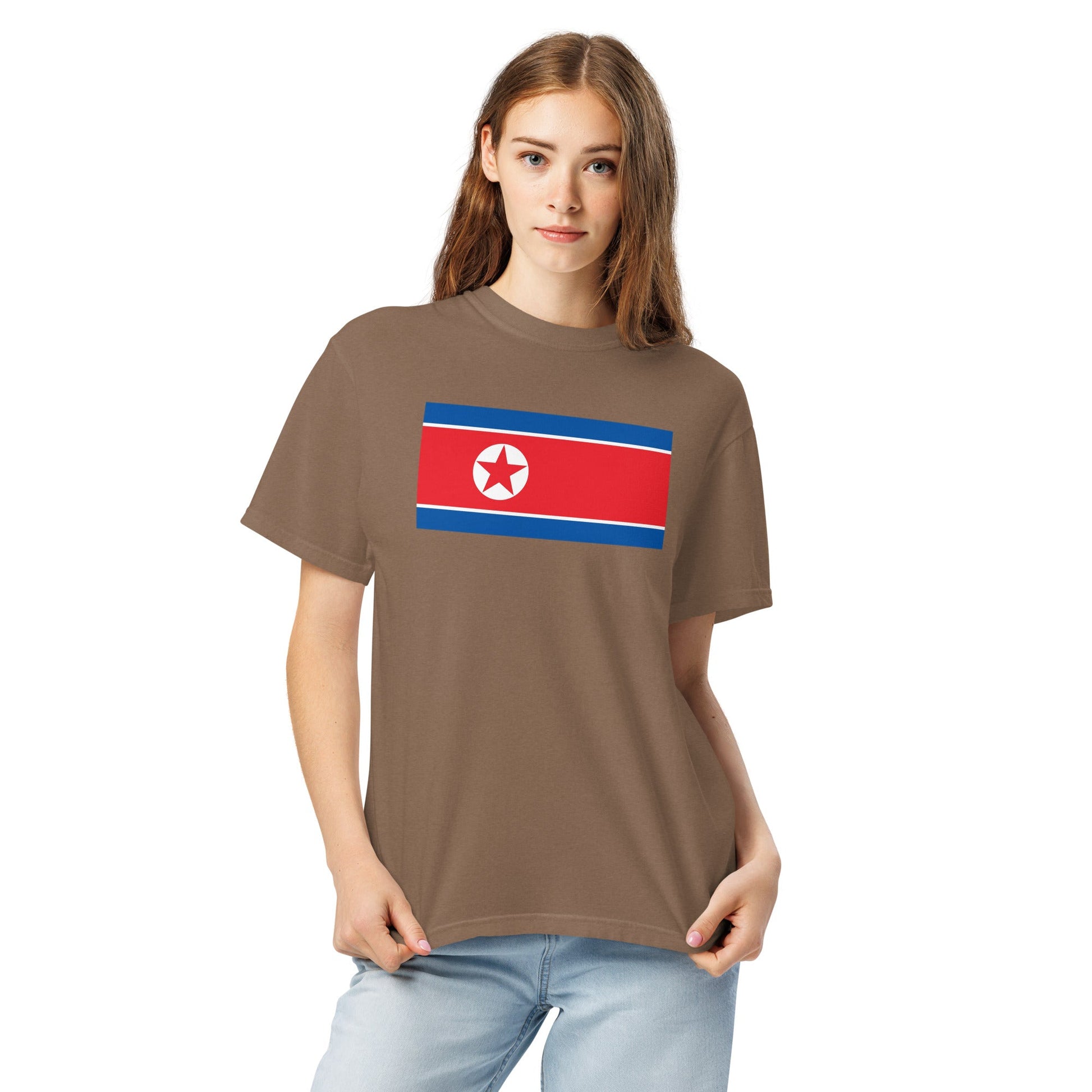 North Korea pride shirt in black – unisex, extra large