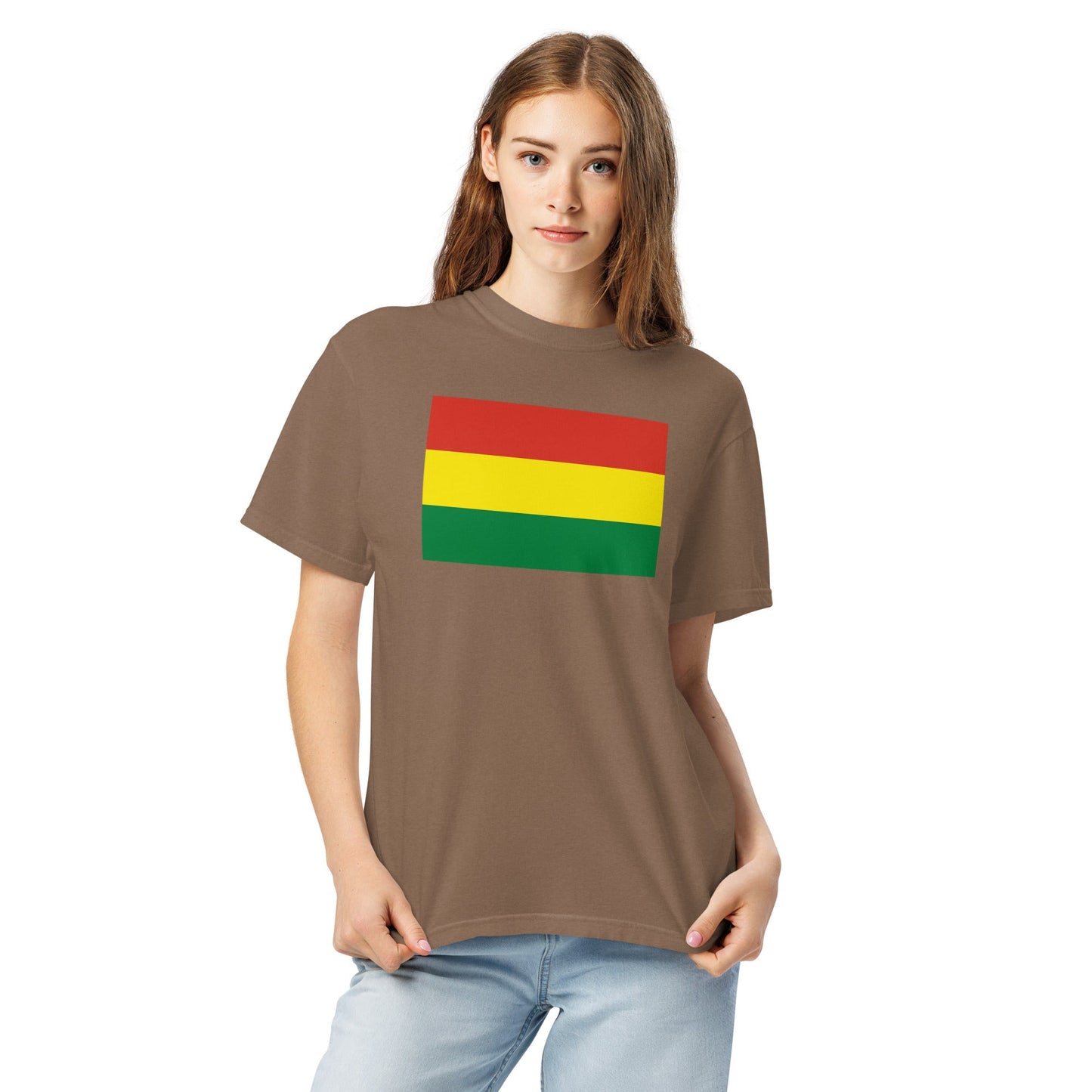 Flag tee representing Bolivia in true navy, large