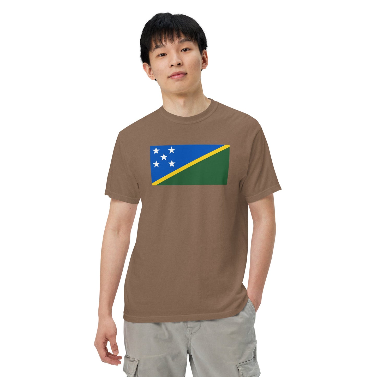 Solomon Islands pride shirt in red – unisex, small
