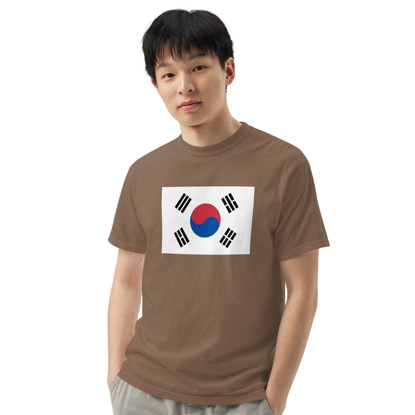 South Korea flag shirt in brick, size medium