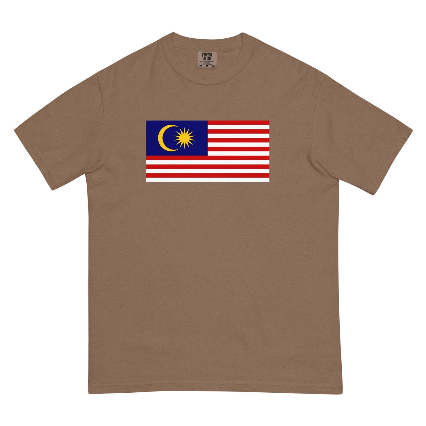 Bold Malaysia flag design tee in brick, small