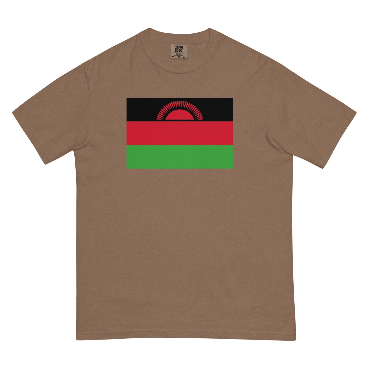 Flag tee representing Malawi in true navy, 2X large