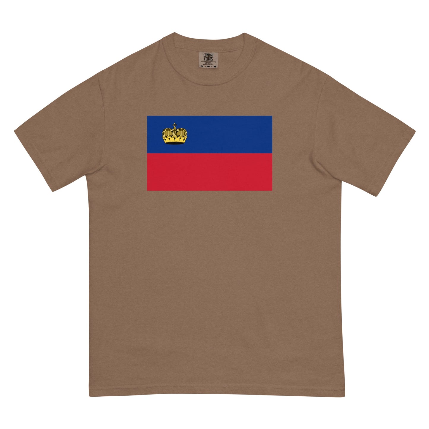 brick shirt with Liechtenstein flag design, 2X large