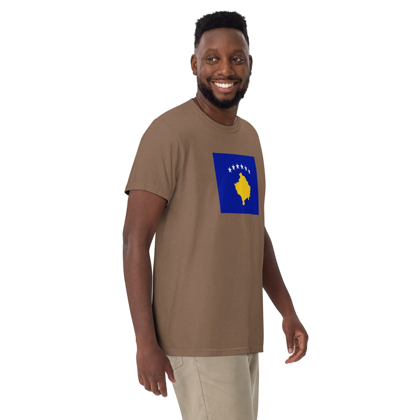 black shirt with Kosovo 1 flag design, 4X large