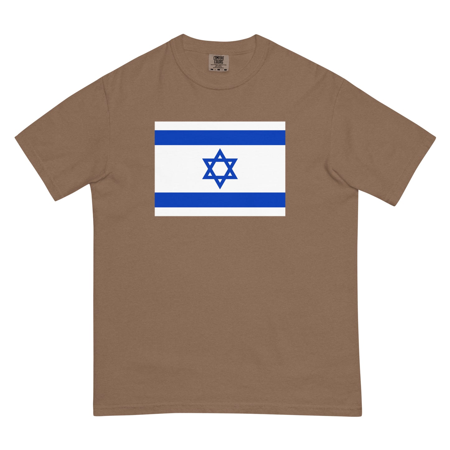 Flat lay of true navy Israel flag tee, 3X large size