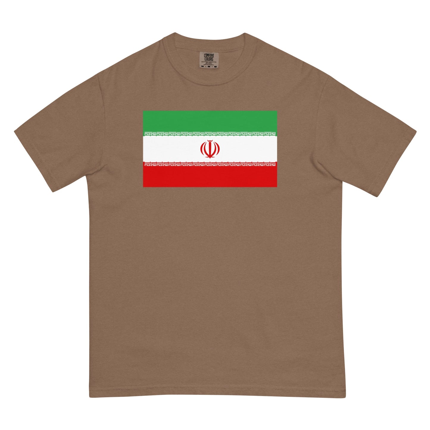 Iran flag shirt in espresso, size extra large