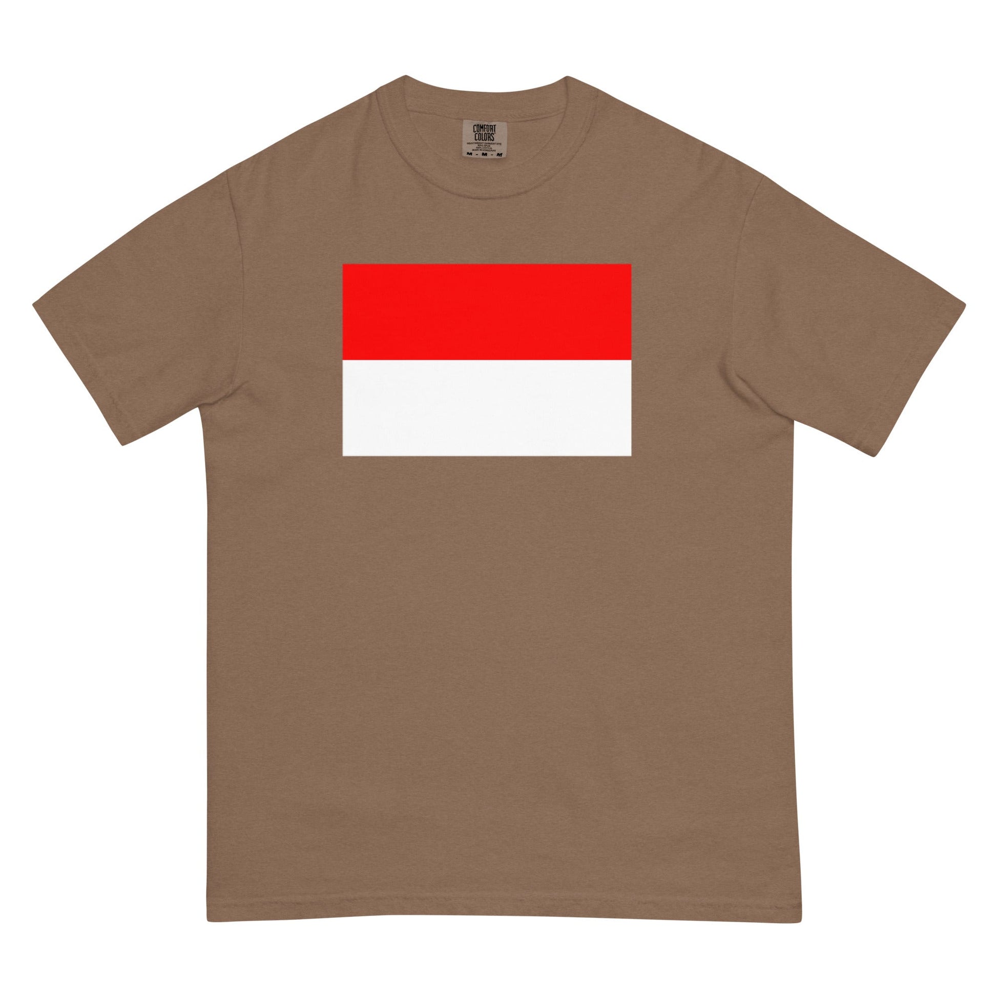 Bold Indonesia flag design tee in blue spruce, 3X large