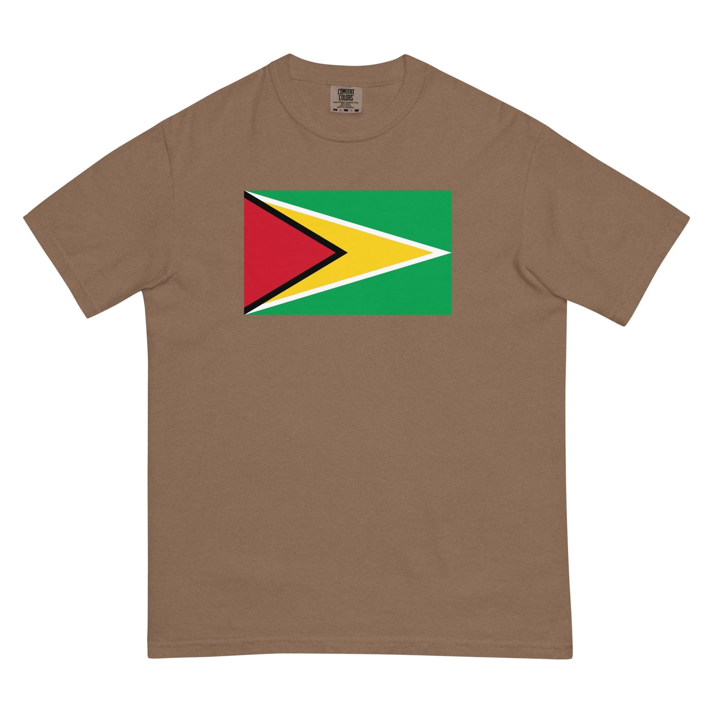 Guyana flag shirt in blue spruce, size extra large