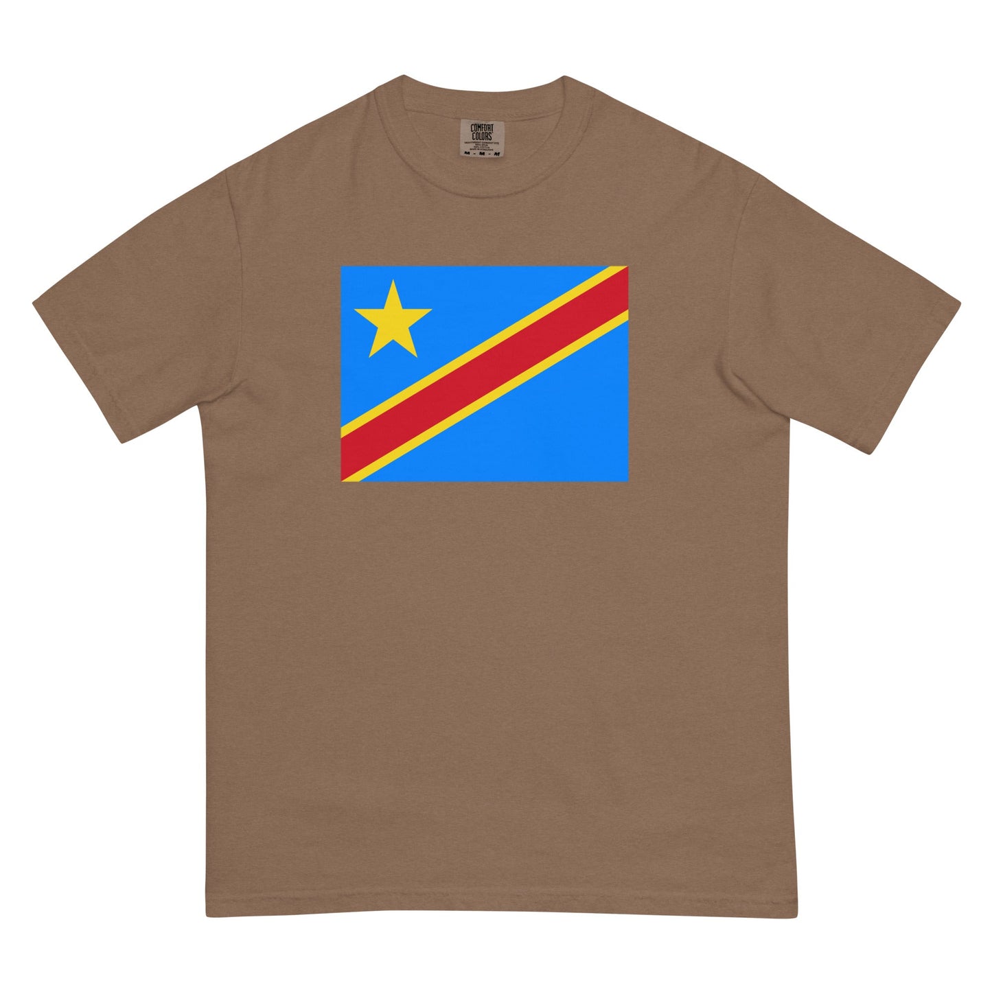Flag tee representing Dominica in brick, 4X large