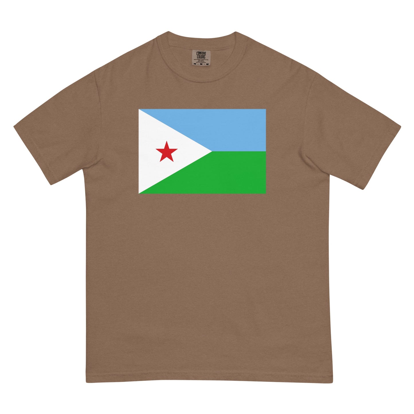 Flag tee representing Djibouti in brick, 3X large