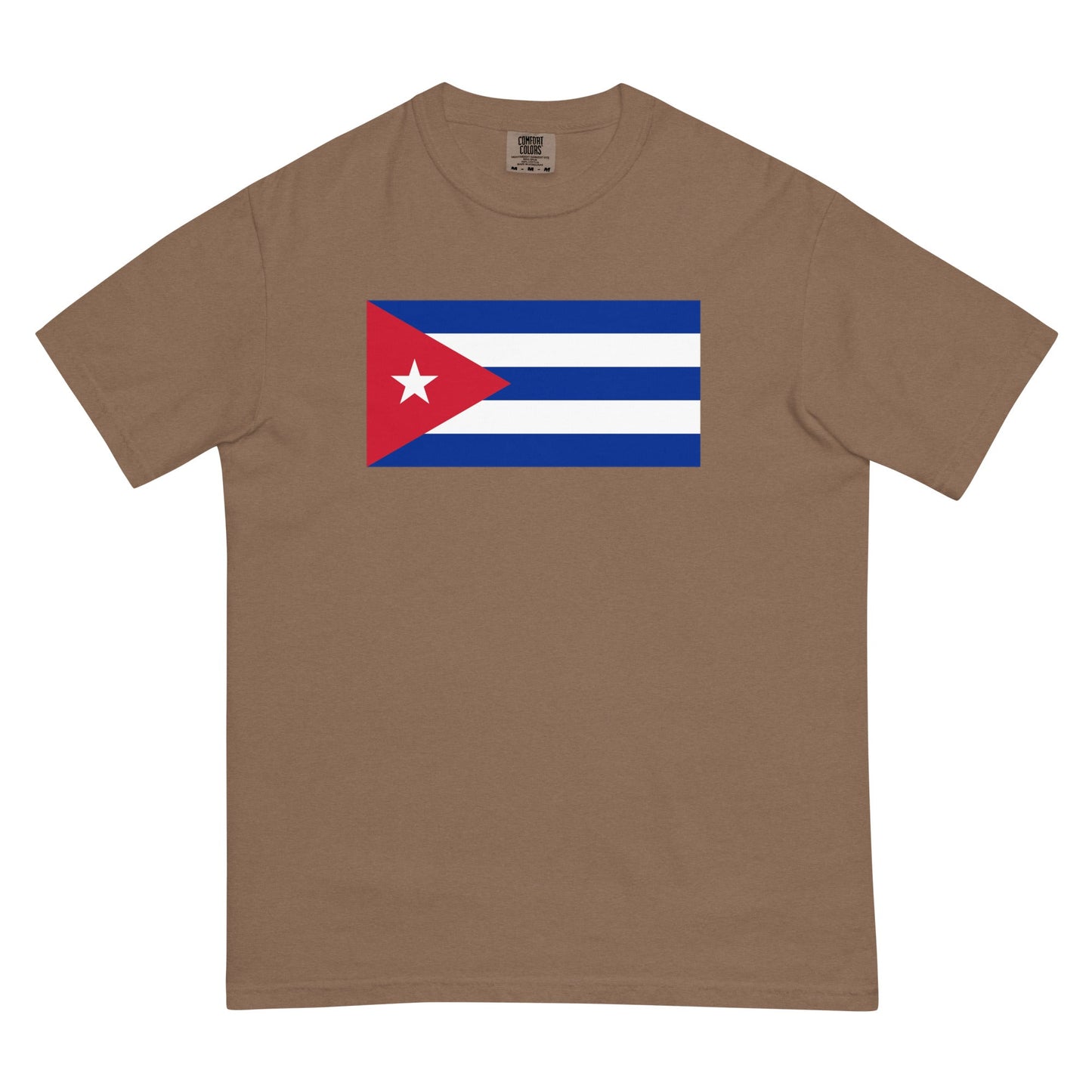 Flag tee representing Cuba in brick, extra large