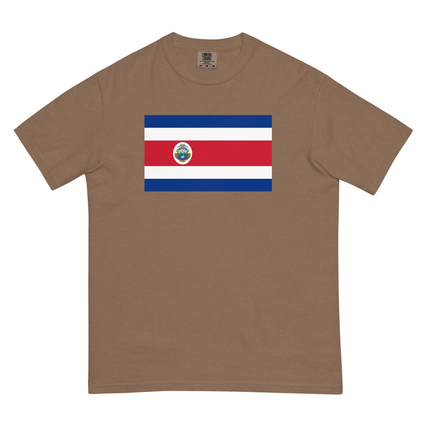 Flat lay of berry Costa Rica flag tee, 3X large size