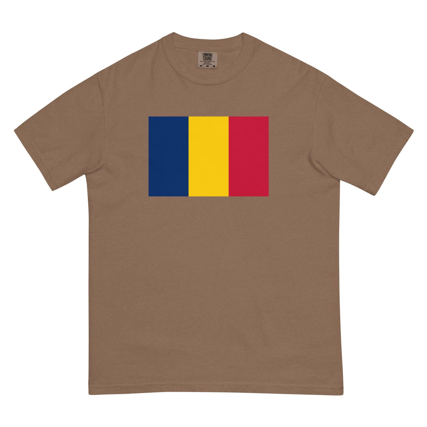 blue spruce shirt with Chad flag design, large