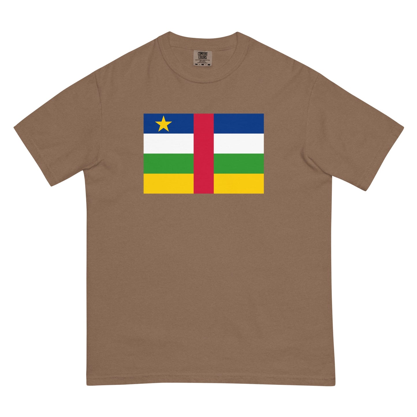 Central African Republic flag shirt in blue spruce, size extra large