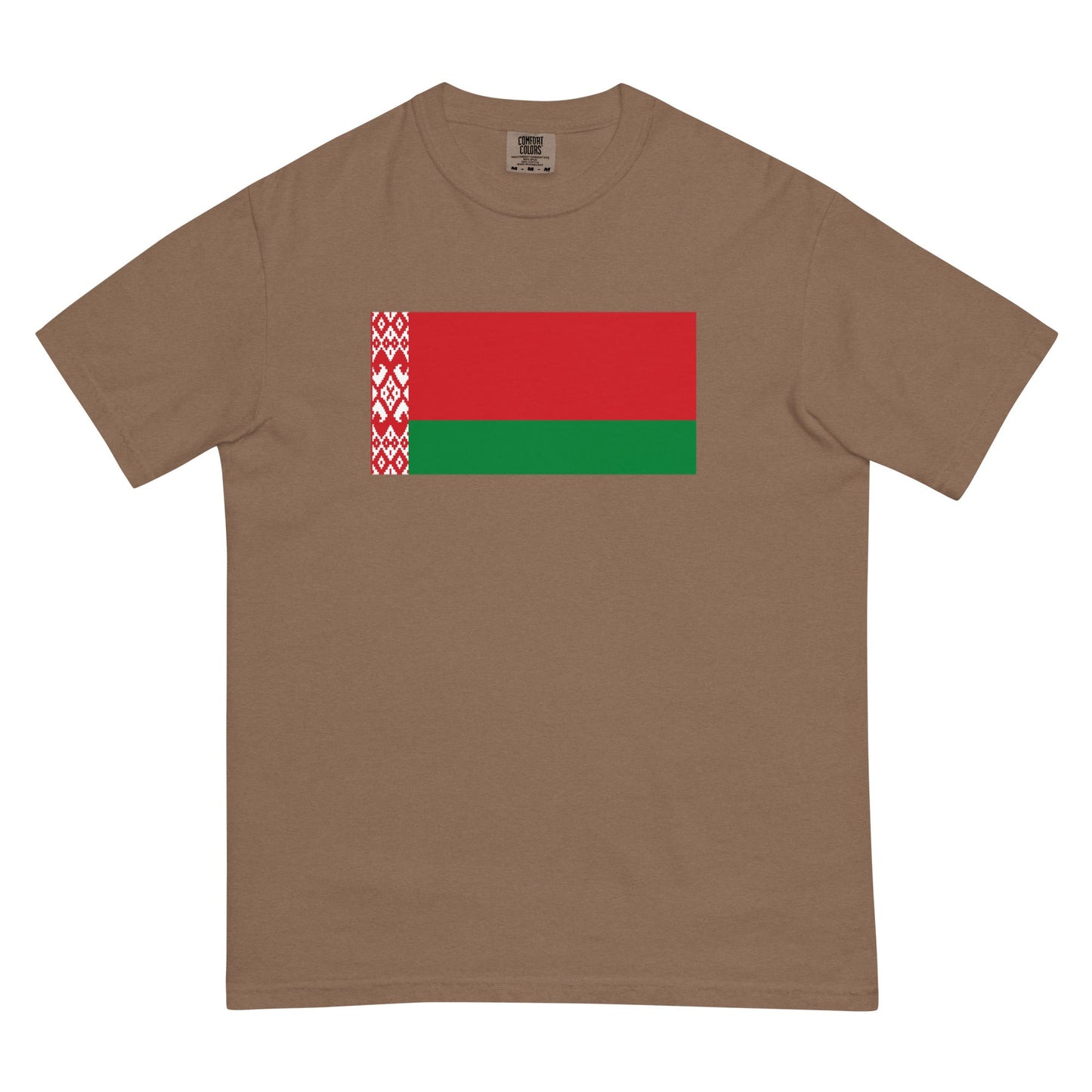 Bold Belarus flag design tee in espresso, 2X large
