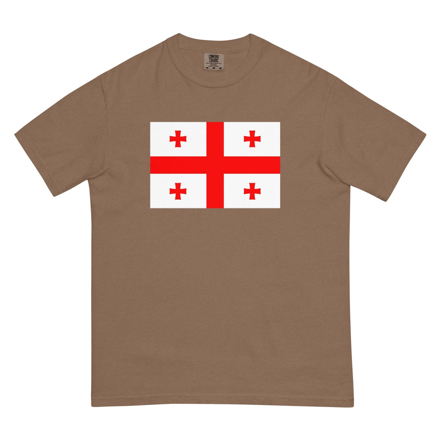 espresso shirt with Georgia flag design, large