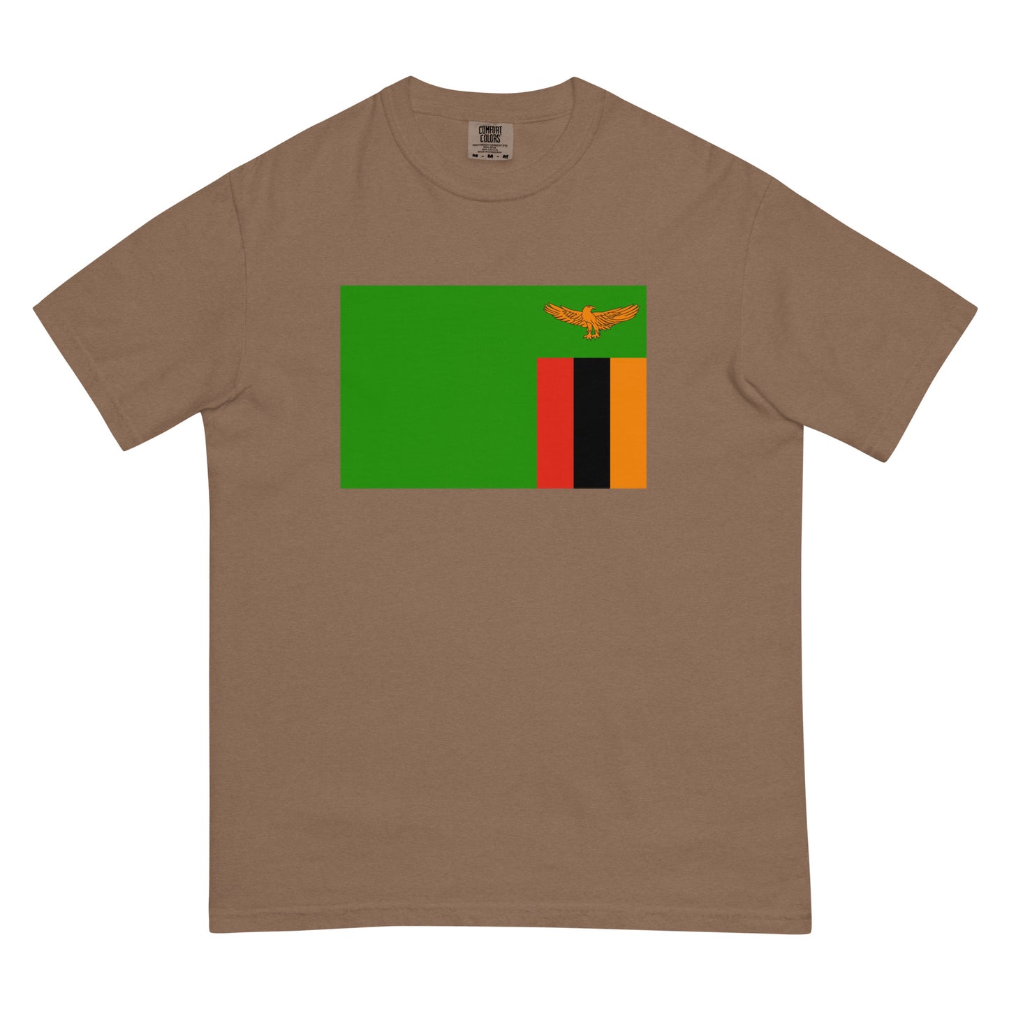 Flag tee representing Zambia in true navy, 4X large