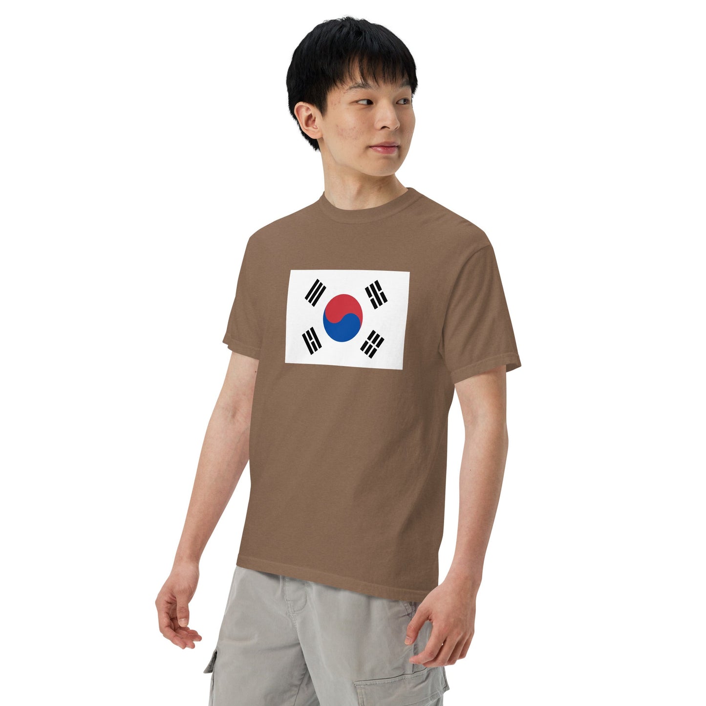brick shirt with South Korea flag design, large