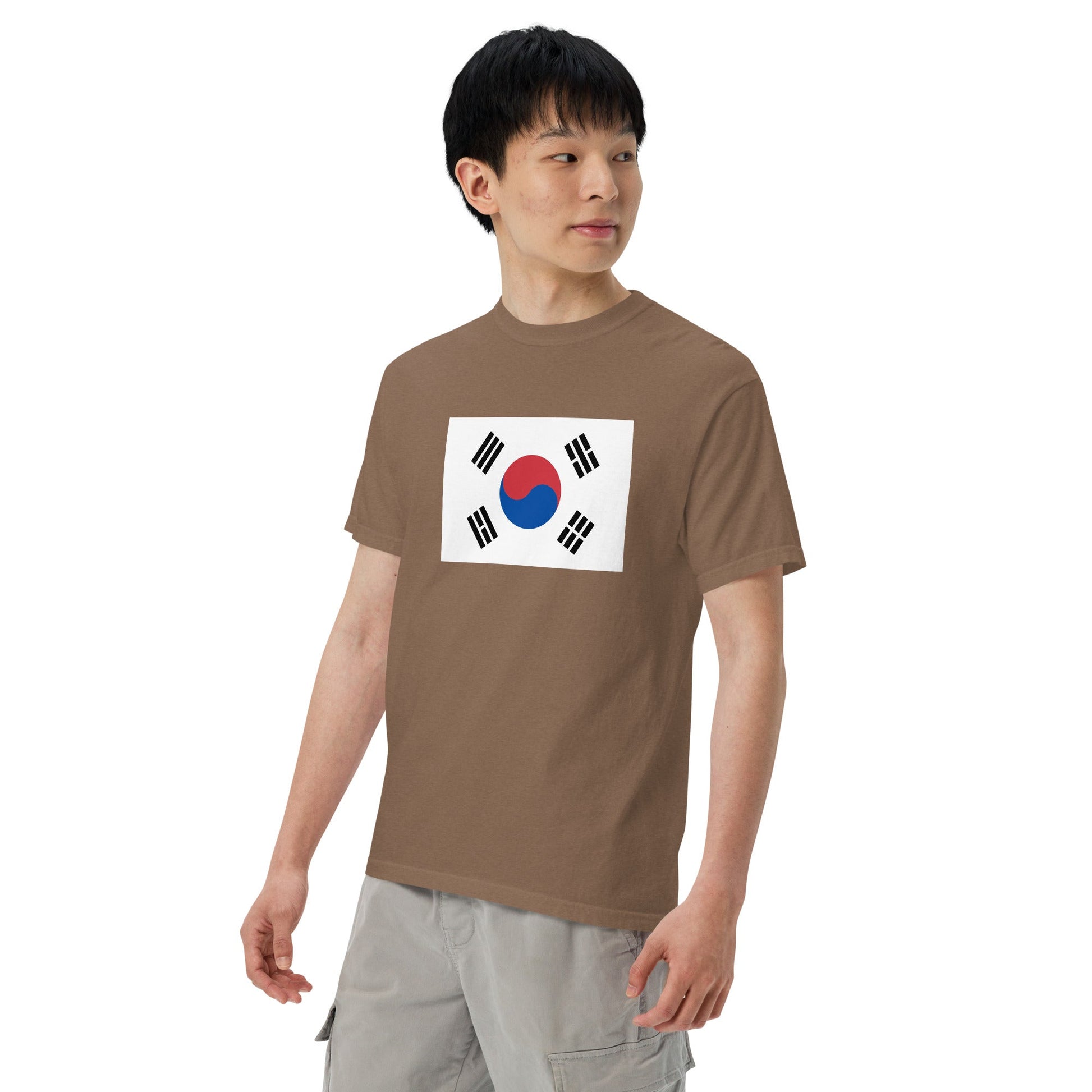 brick shirt with South Korea flag design, large