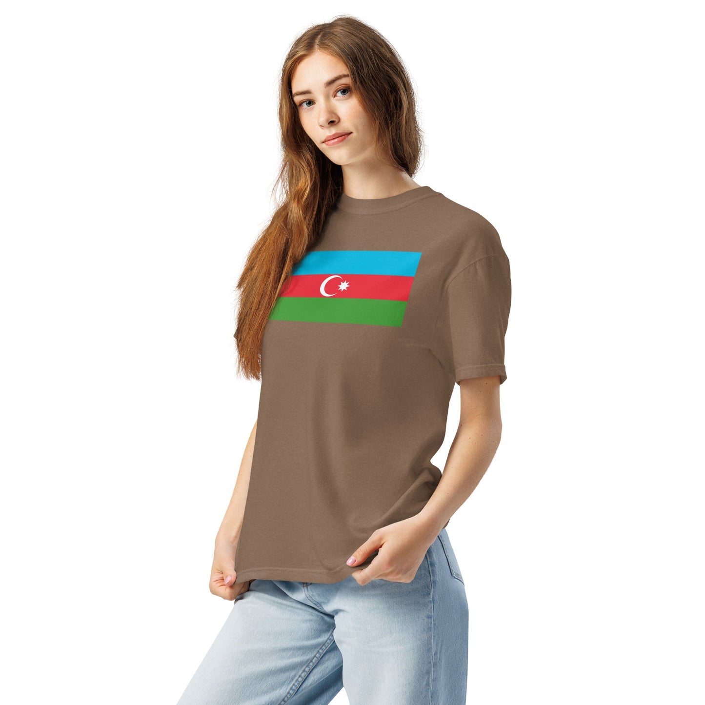 Flag tee representing Azerbaijan in navy, 4X large