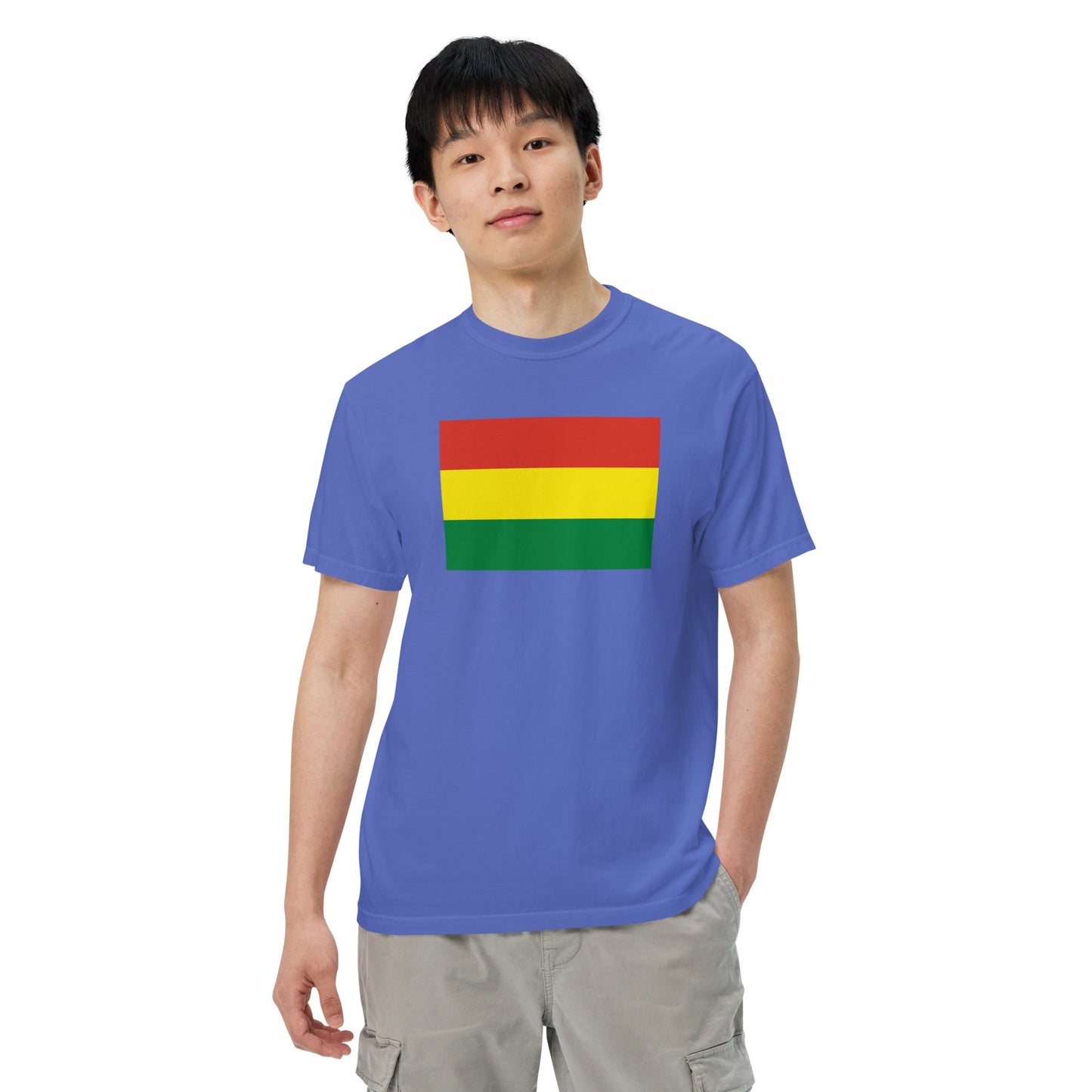 Flag tee representing Bolivia in true navy, 2X large