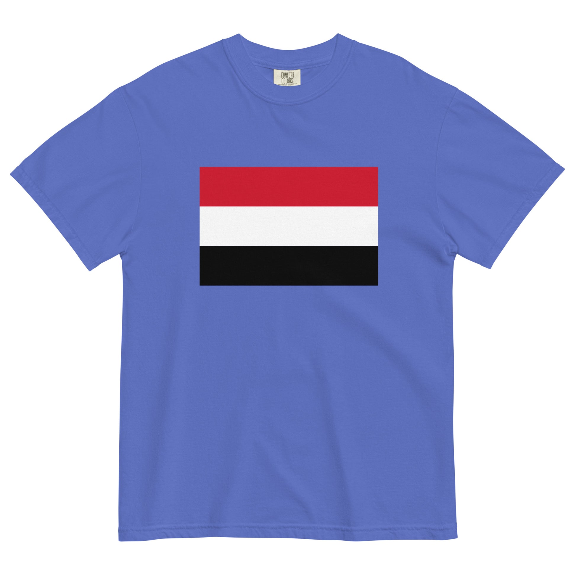 Bold Yemen flag design tee in black, small