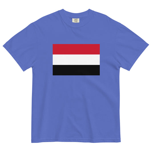 Bold Yemen flag design tee in black, small