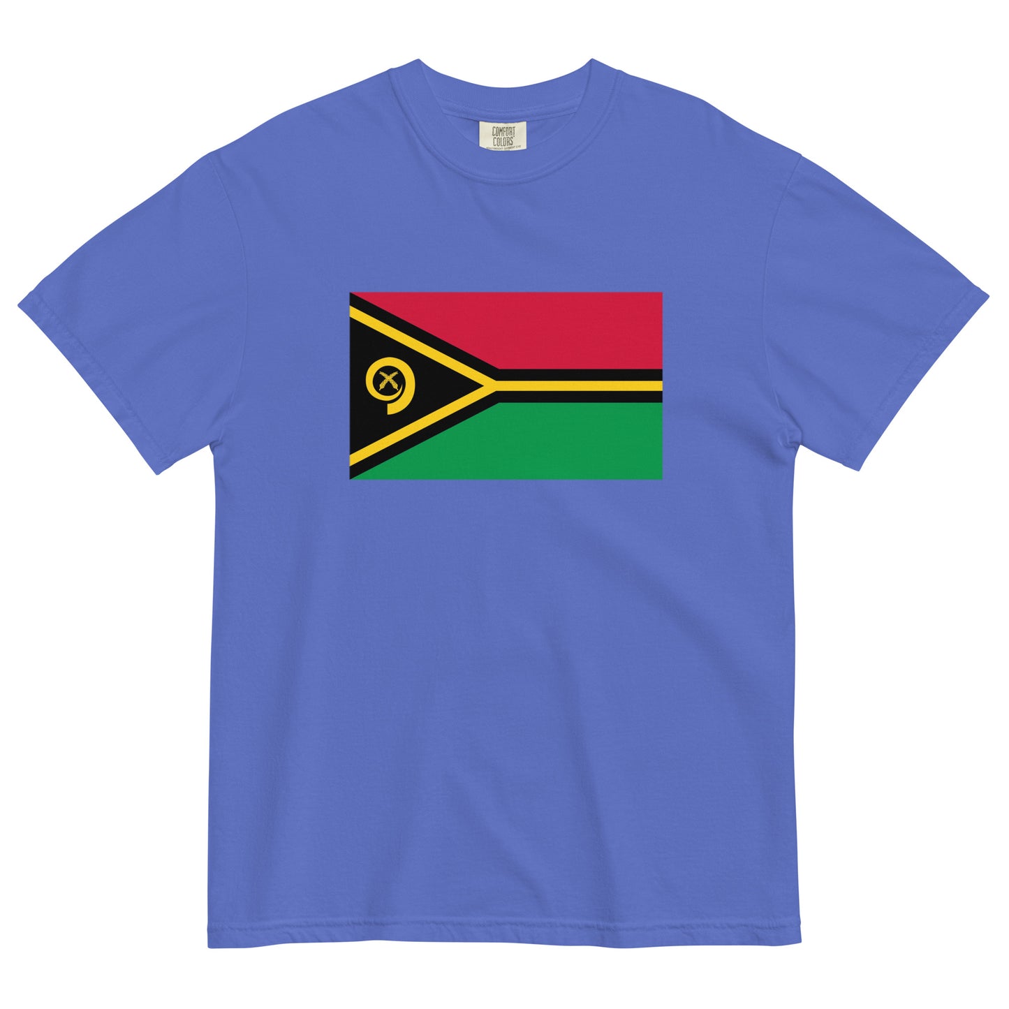 Vanuatu flag shirt in black, size 3X large