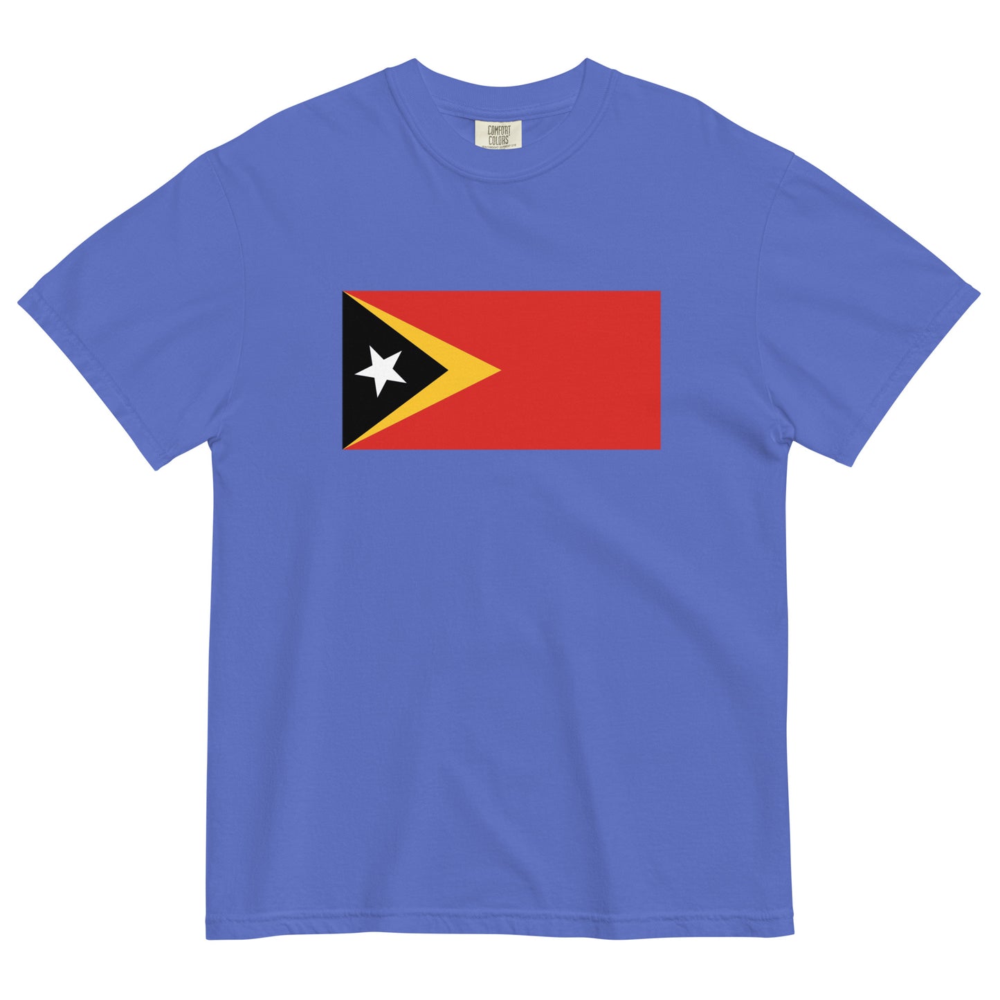 true navy shirt with Timor Leste flag design, large