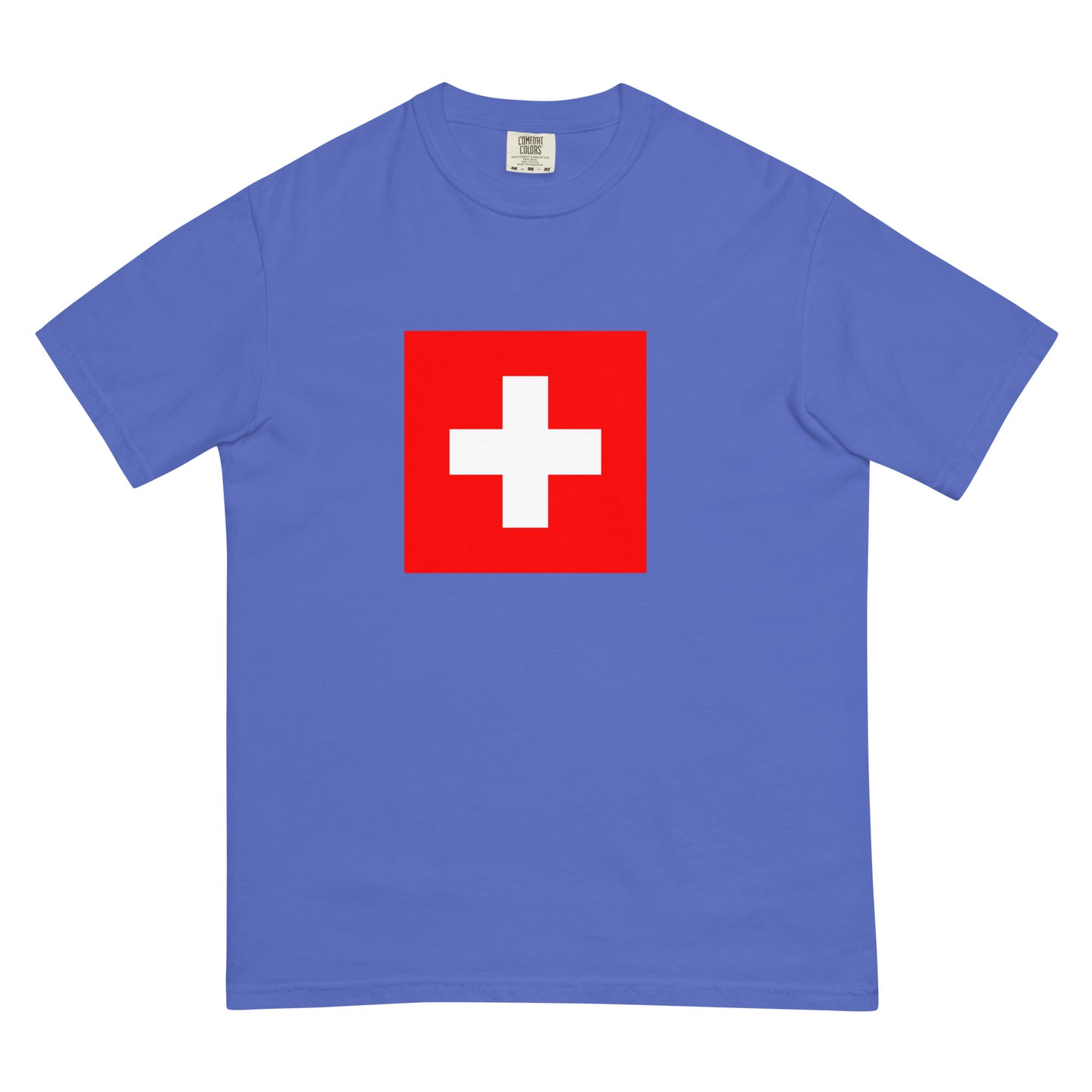 Switzerland pride shirt in true navy – unisex, medium