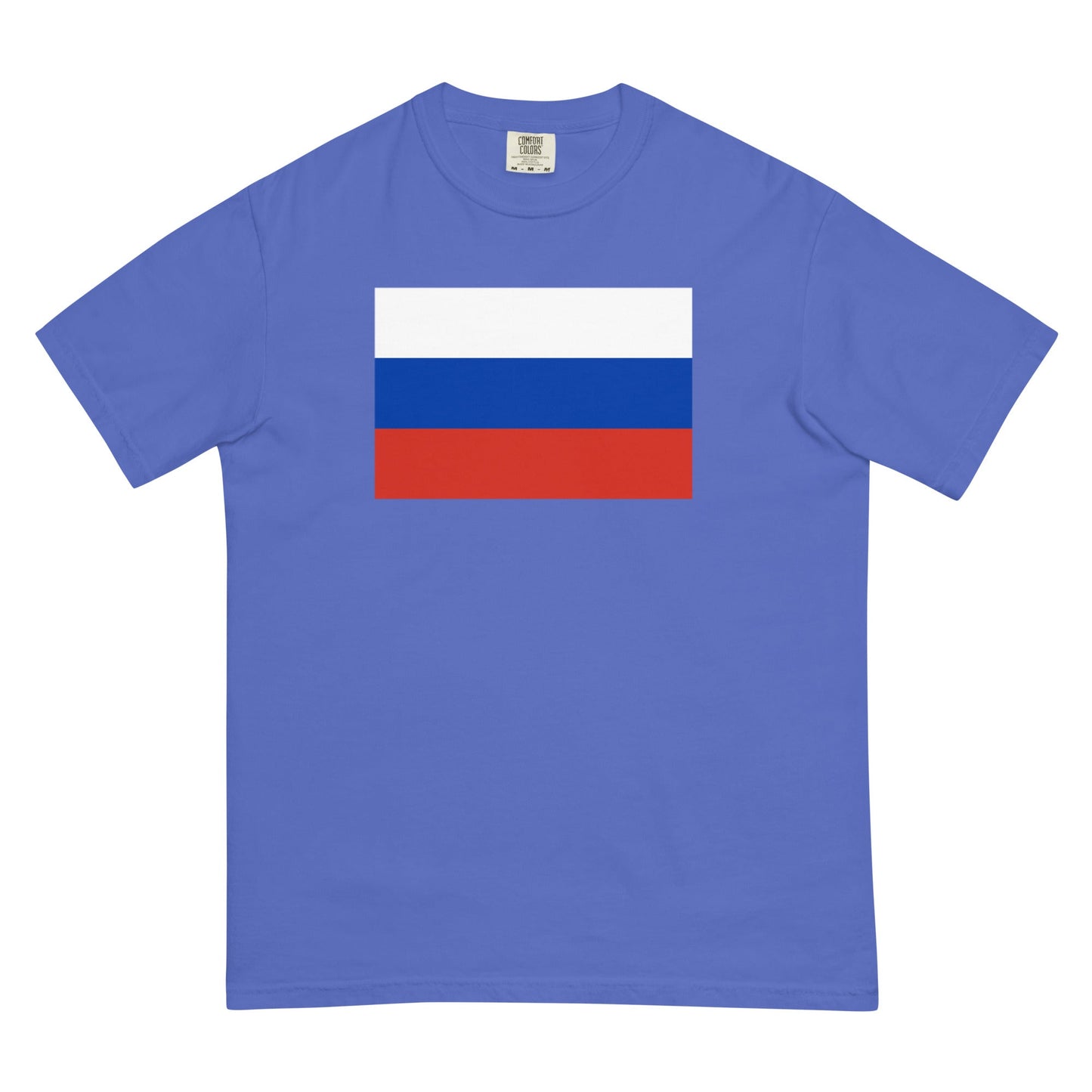 Bold Russia flag design tee in true navy, 2X large