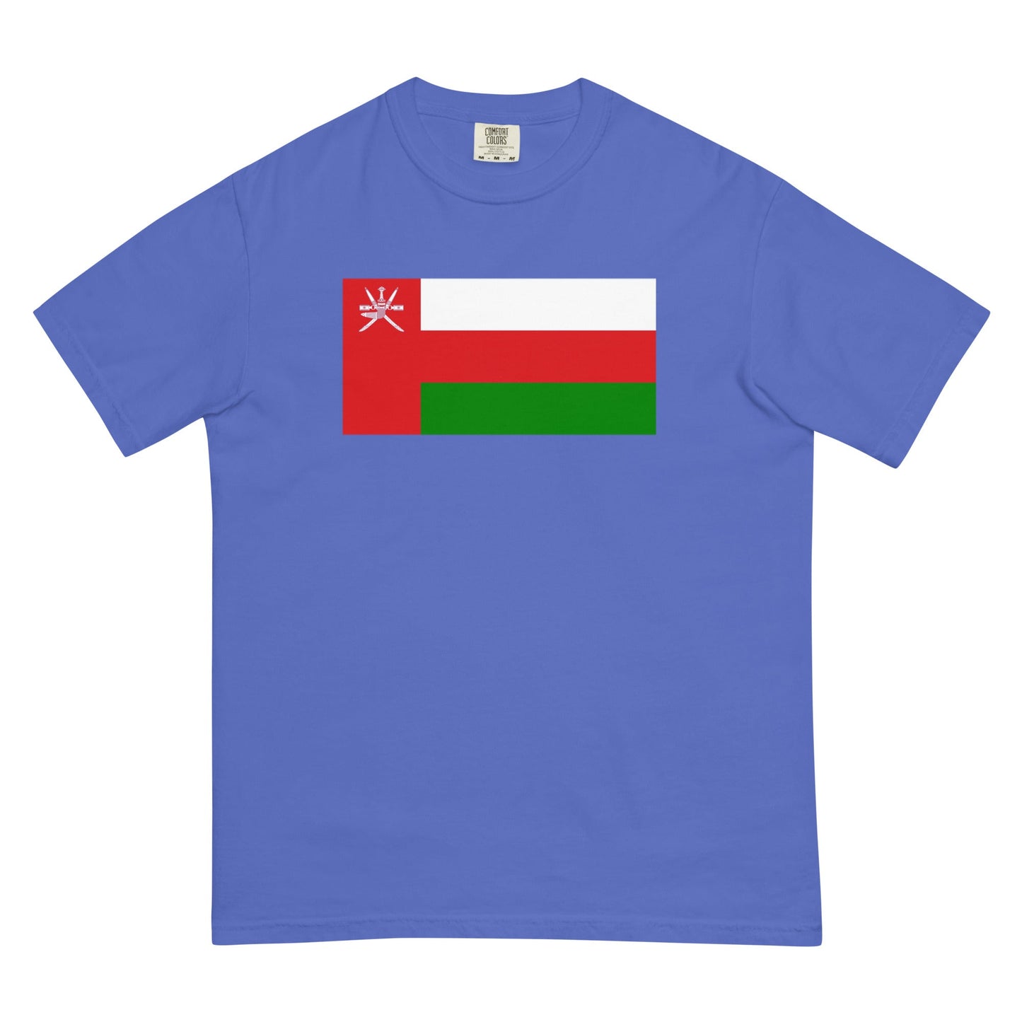 Oman flag shirt in blue spruce, size small