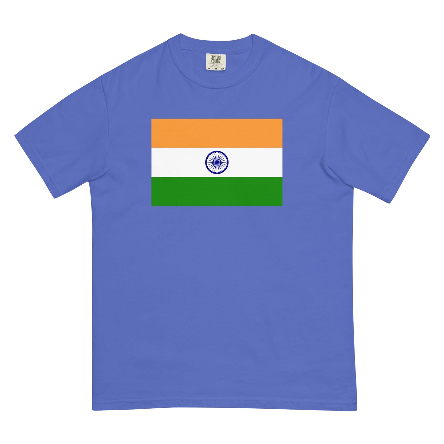 blue spruce shirt with India flag design, 2X large