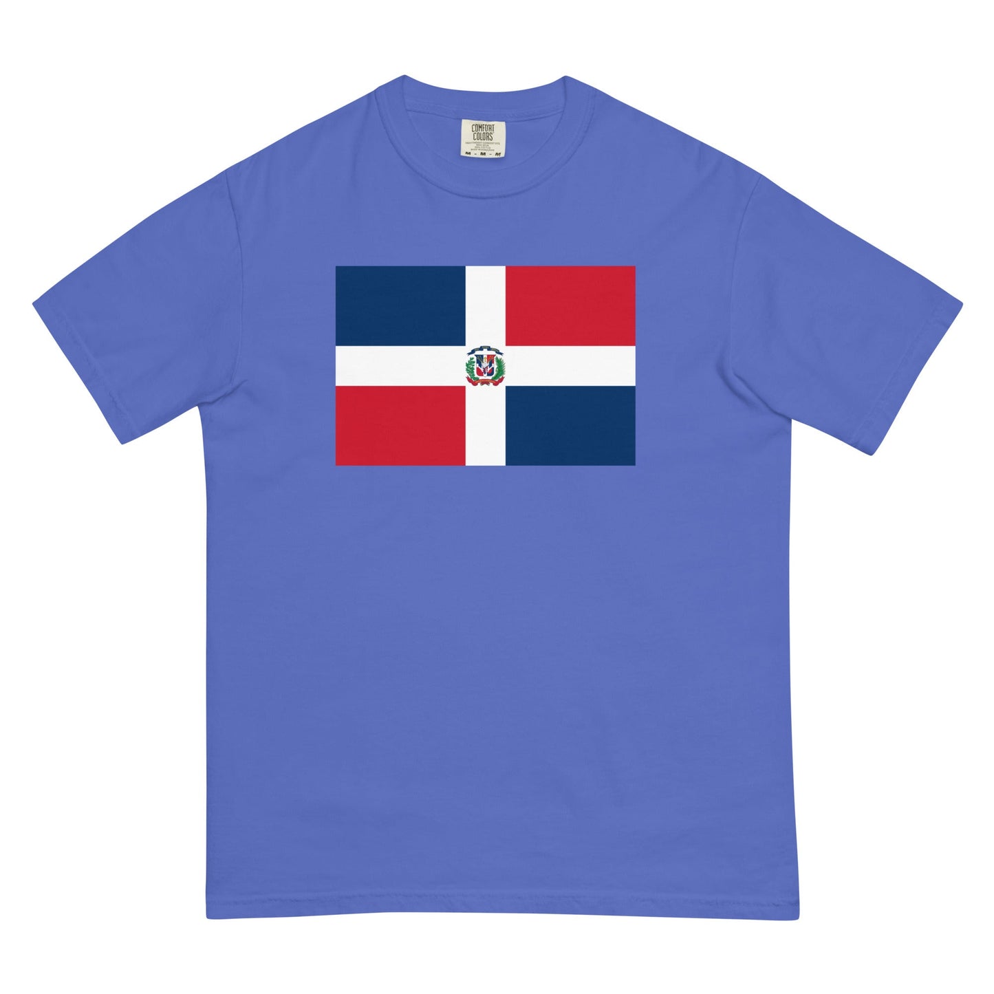 Dominican Republic pride shirt in blue spruce – unisex, 3X large