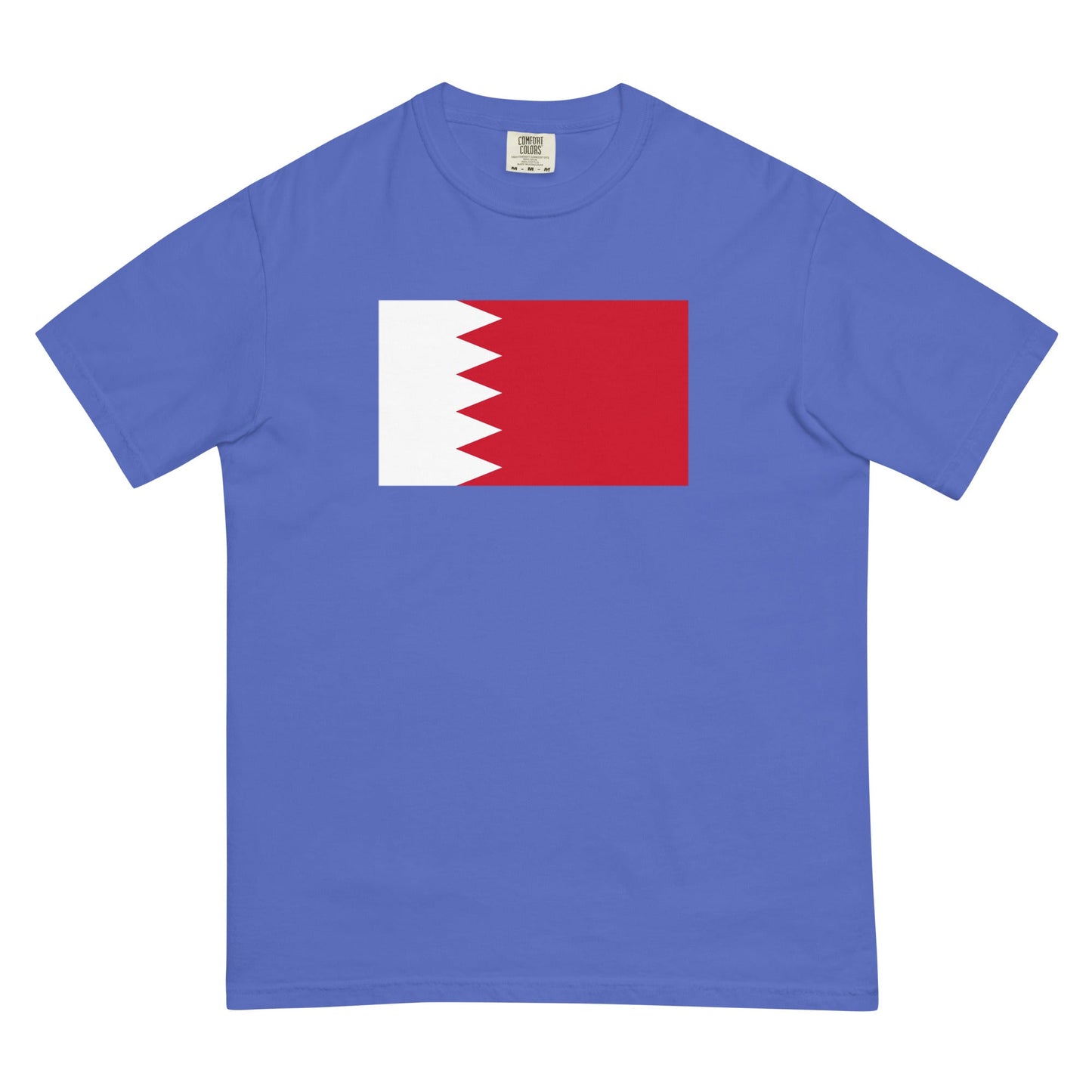 Flat lay of espresso Bahrain flag tee, extra large size