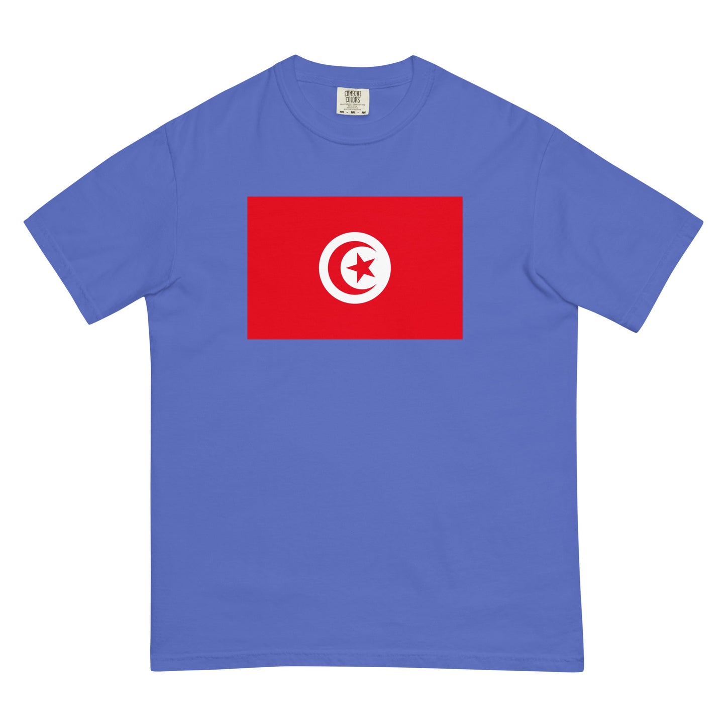 blue spruce shirt with Tunisia flag design, small